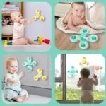 Educational Toys 3Pcs-Set-Baby-Bath-Toys-Funny-Bathing-Sucker-Spinner-Suction-Cup-Cartoon