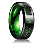 Fashion-8mm-Men-Red-Groove-Beveled-Edge-Stainless-Steel-Celtic-Dragon-Ring-Zircon-Inlay-Red-Carbon