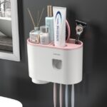 IZEFS-Magnetic-Adsorption-Inverted-Toothbrush-Holder-Double-Automatic-Toothpaste-Dispenser-Storage-Rack-Bathroom-Accessories-Set