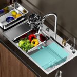 Luxury-Silvery-Nanometer-304-Stainless-Steel-Waterfall-Kitchen-Sink-3Mm-Thickness-Large-Single-Slot-Above-Mount