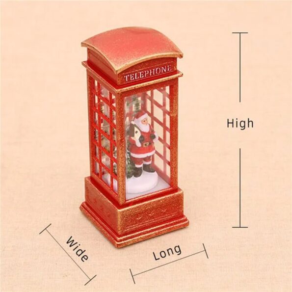 Lantern Christmas Santa's Snowy Telephone Booth