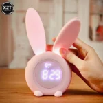 Cartoon-Multifunctional-LED-Intelligent-Alarm-Clock-LED-Display-Screen-Cute-Rabbit-Alarm-Clock-Student-Children-Desktop