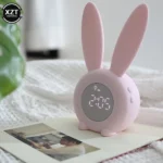 Cartoon-Multifunctional-LED-Intelligent-Alarm-Clock-LED-Display-Screen-Cute-Rabbit-Alarm-Clock-Student-Children-Desktop