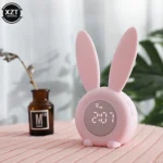 Cartoon-Multifunctional-LED-Intelligent-Alarm-Clock-LED-Display-Screen-Cute-Rabbit-Alarm-Clock-Student-Children-Desktop