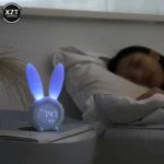 Cartoon-Multifunctional-LED-Intelligent-Alarm-Clock-LED-Display-Screen-Cute-Rabbit-Alarm-Clock-Student-Children-Desktop