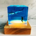 Cultural-And-Creative-Products-Handicrafts-Resin-Creative-Gifts-Ocean-Whale-Shark-And-Divers-Home-Night-Light