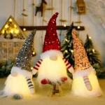 Glowing-Gnome-Christmas-Faceless-Doll-30cm-Tree-Decorations-2024-Night-Light-Xmas-Gift-Navidad-2023-New