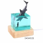 Ocean-Shark-Diver-Decoration-Gift-Whale-Epoxy-Resin-Desktop-Lamp-Luminous-Toy-LED-Night-Light-Home