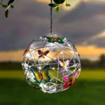 Outdoor-Solar-Garden-Light-Metal-Home-Decorative-Nightlight-Butterfly-Pendant-Waterproof-Butterfly-Round-Ball-Light-Weaving